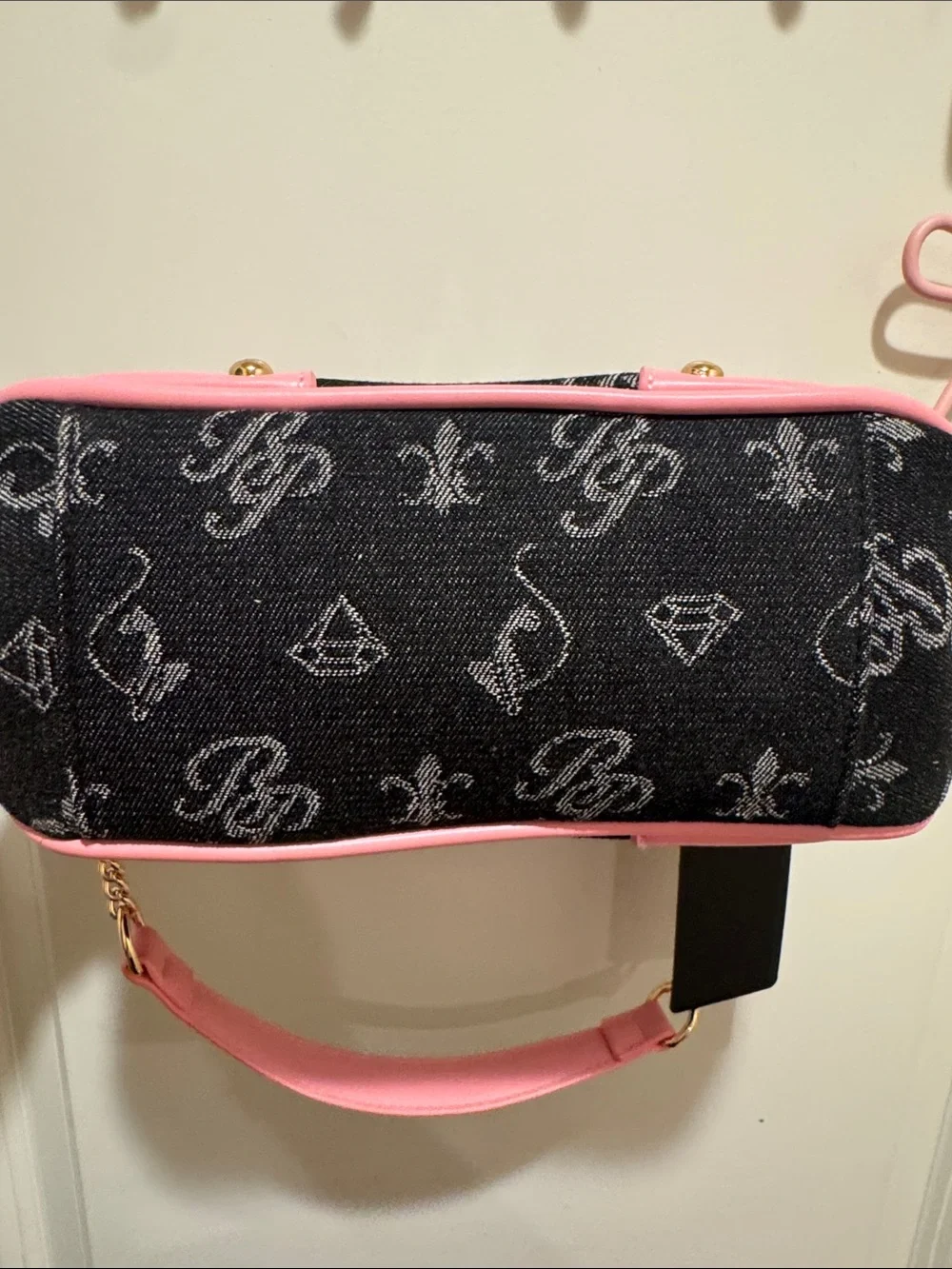 Baby Phat Pink Accent Studded Shoulder Bag